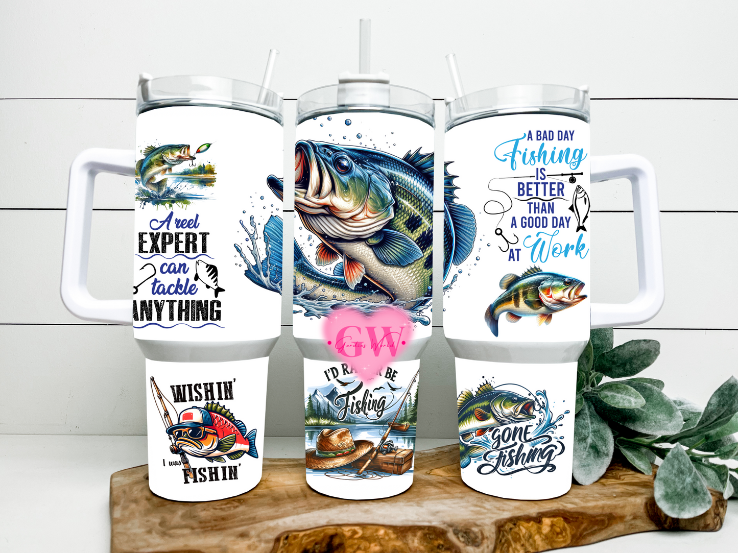 Gone Fishing 40oz Tumbler